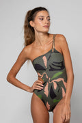 MAILLOT UNE PIÈCE ASYMÉTRIQUE KASSIA IMPRIMÉ EXOTIC