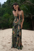 ROBE LONGUE À NOUER THEA IMPRIMÉ EXOTIC